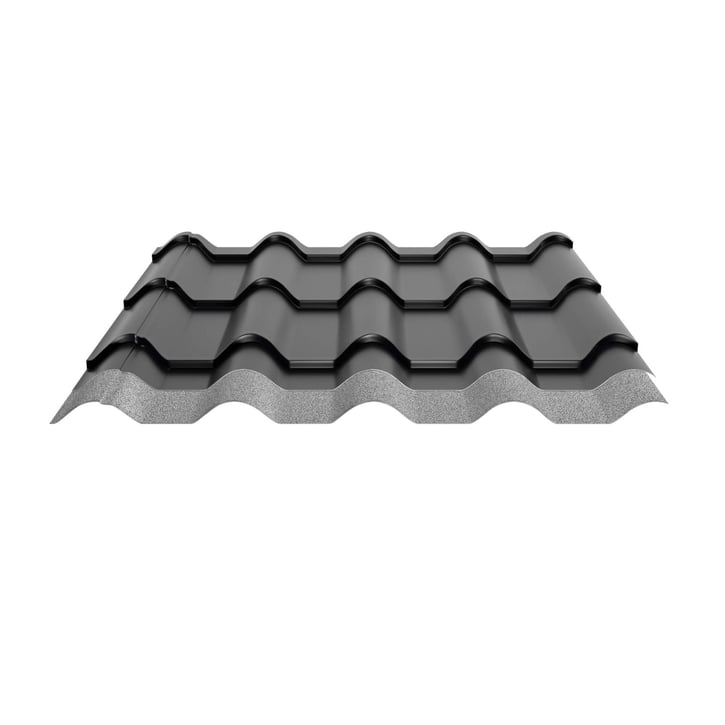 Dakpanplaat EUROPA | Anti-Drup 1000 g/m² | Staal 0,50 mm | 35 µm Mattpolyester | 33 - Zwart #4