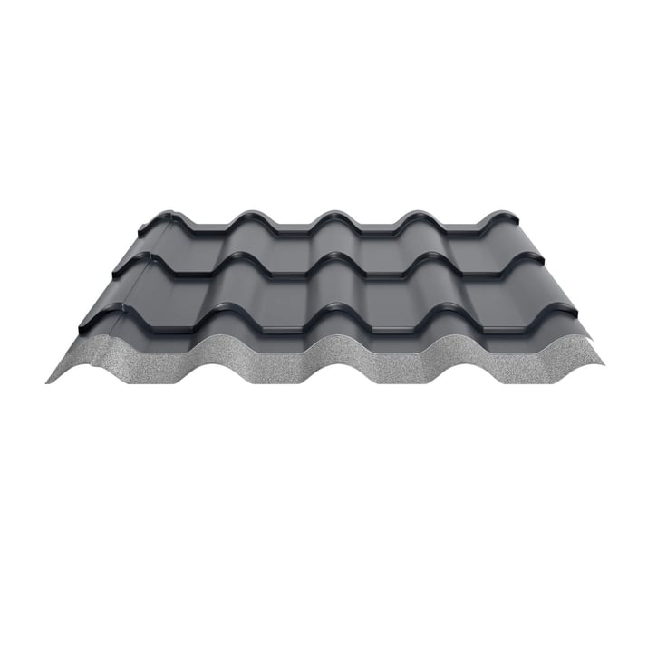 Dakpanplaat EUROPA | Anti-Drup 1000 g/m² | Aluminium 0,70 mm | 25 µm Polyester | 7016 - Antracietgrijs #4