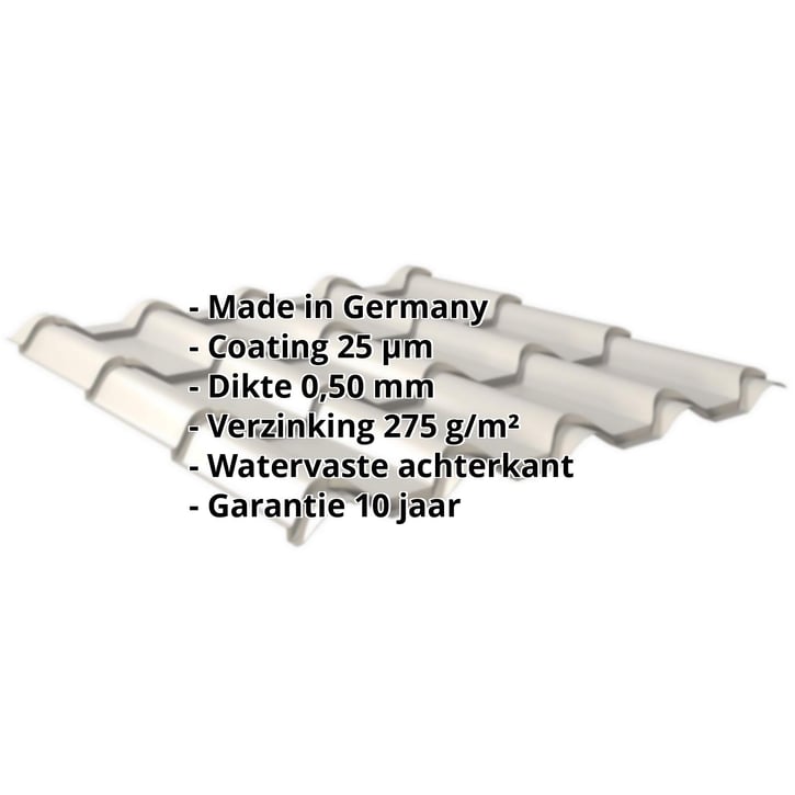 Dakpanplaat EUROPA | Staal 0,50 mm | 25 µm Polyester | 9006 - Zilver-Metallic #2