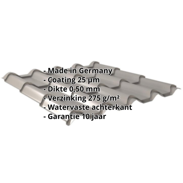 Dakpanplaat EUROPA | Staal 0,50 mm | 25 µm Polyester | 9007 - Grijs aluminiumkleurig #2