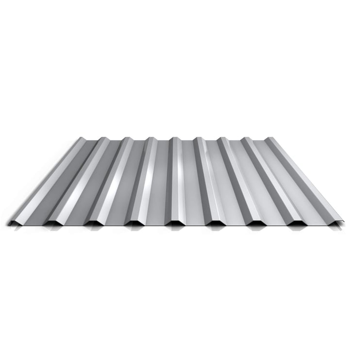 Damwandplaat 20/1100 | Dak | Anti-Drup 1000 g/m² | Staal 0,50 mm | 25 µm Polyester | 9006 - Zilver-Metallic #1