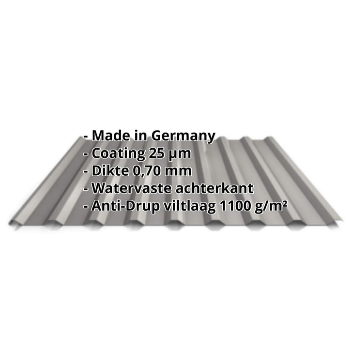 Damwandplaat 20/1100 | Dak | Anti-Drup 1000 g/m² | Aluminium 0,70 mm | 25 µm Polyester | 9007 - Grijs aluminiumkleurig #2