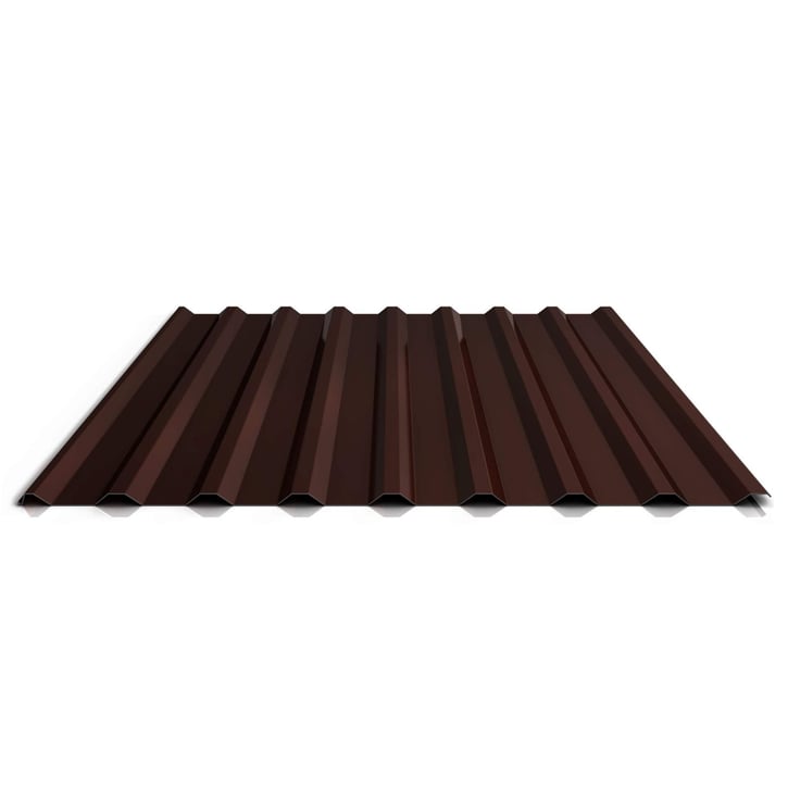 Damwandplaat 20/1100 | Dak | Anti-Drup 700 g/m² | Staal 0,75 mm | 25 µm Polyester | 8017 - Chocoladebruin #1