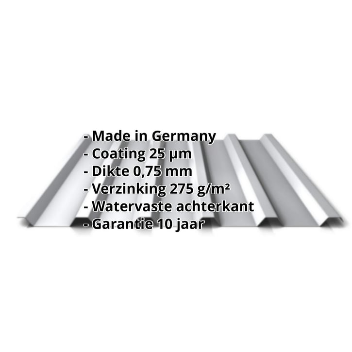 Damwandplaat 35/207 | Dak | Actieplaat | Staal 0,75 mm | 25 µm Polyester | 9006 - Zilver-Metallic #2