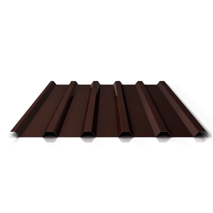 Damwandplaat 35/207 | Dak | Anti-Drup 1000 g/m² | Staal 0,63 mm | 25 µm Polyester | 8017 - Chocoladebruin #1