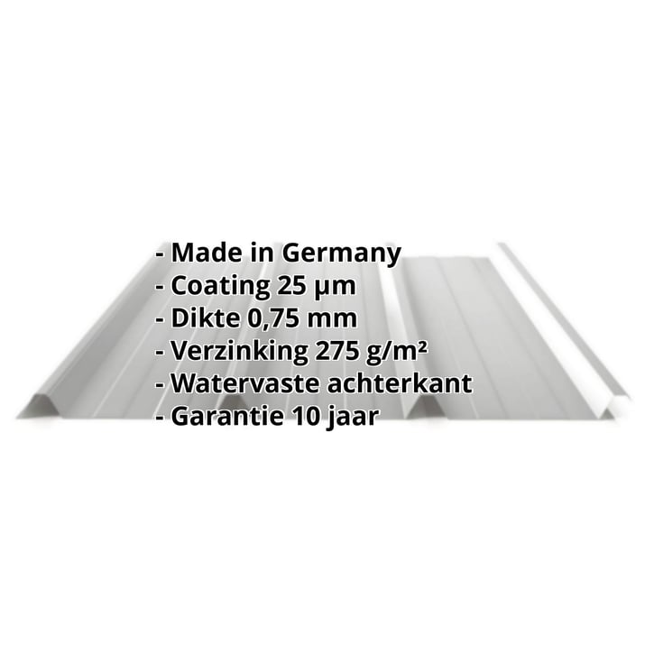 Damwandplaat 45/333 | Dak | Actieplaat | Staal 0,75 mm | 25 µm Polyester | 9006 - Zilver-Metallic #2