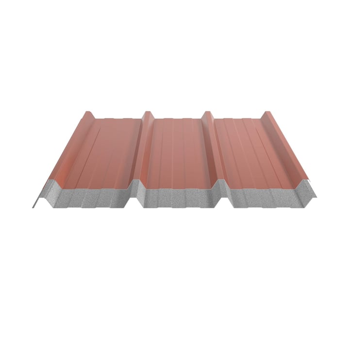 Damwandplaat 45/333 | Dak | Anti-Drup 1000 g/m² | Staal 0,63 mm | 25 µm Polyester | 8004 - Koperbruin #5