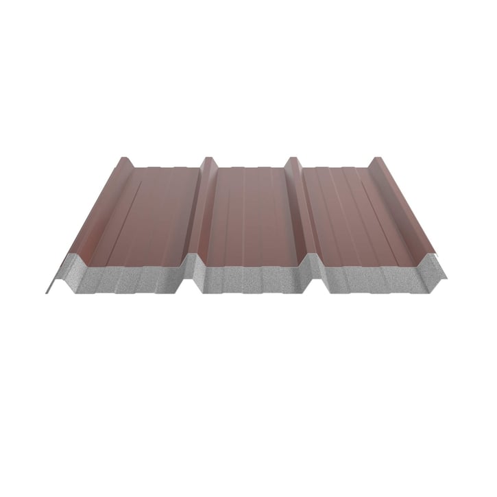 Damwandplaat 45/333 | Dak | Anti-Drup 1000 g/m² | Aluminium 0,70 mm | 25 µm Polyester | 8012 - Roodbruin #5
