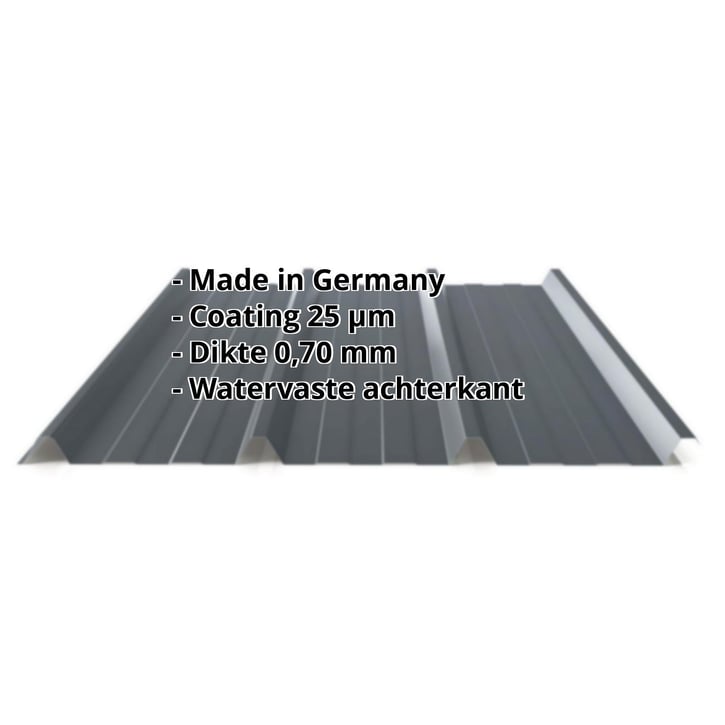 Damwandplaat 45/333 | Dak | Aluminium 0,70 mm | 25 µm Polyester | 7016 - Antracietgrijs #2