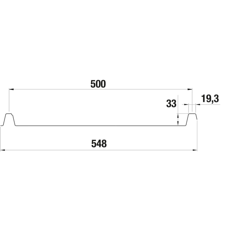 Felsplaat 33/500-LE | Dak | Staal 0,50 mm | 60 µm TTHD | 8012 - Roodbruin #6