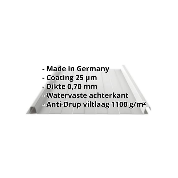 Felsplaat 33/500-LR | Dak | Anti-Drup 1000 g/m² | Aluminium 0,70 mm | 25 µm Polyester | 9006 - Zilver-Metallic #2