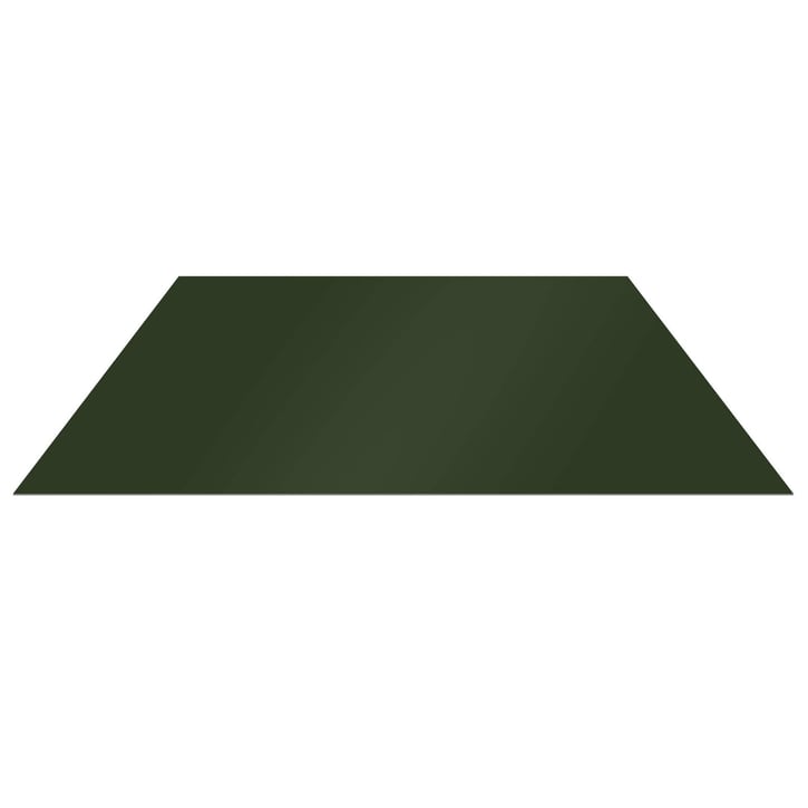 Vlakke plaat | Staal 0,63 mm | 25 µm Polyester | 6020 - Chroomoxydegroen #1