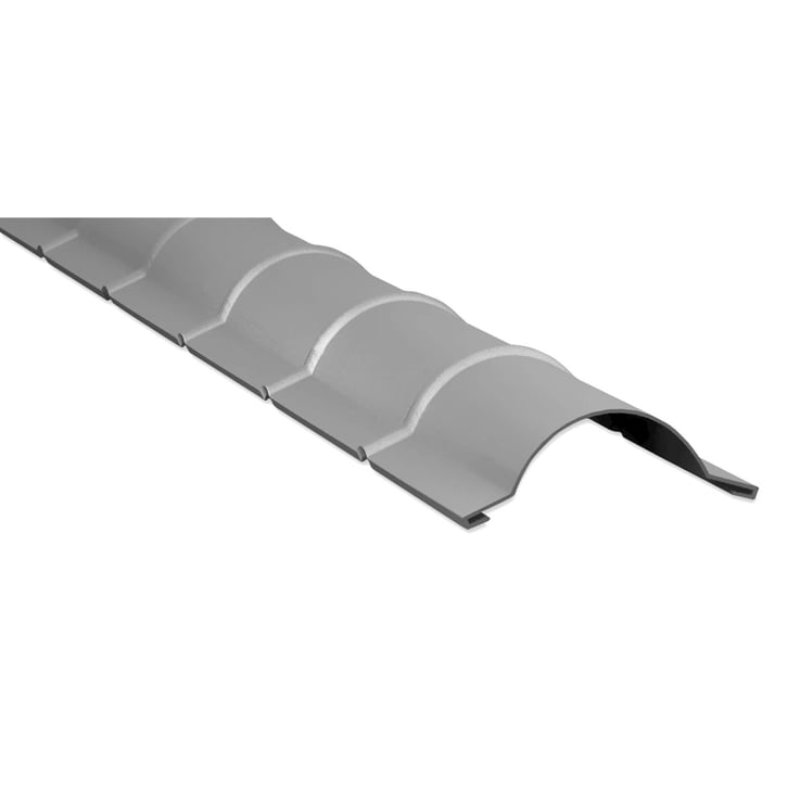 Ronde nok | 1,86 m | Staal 0,50 mm | 25 µm Polyester | 9006 - Zilver-Metallic #1