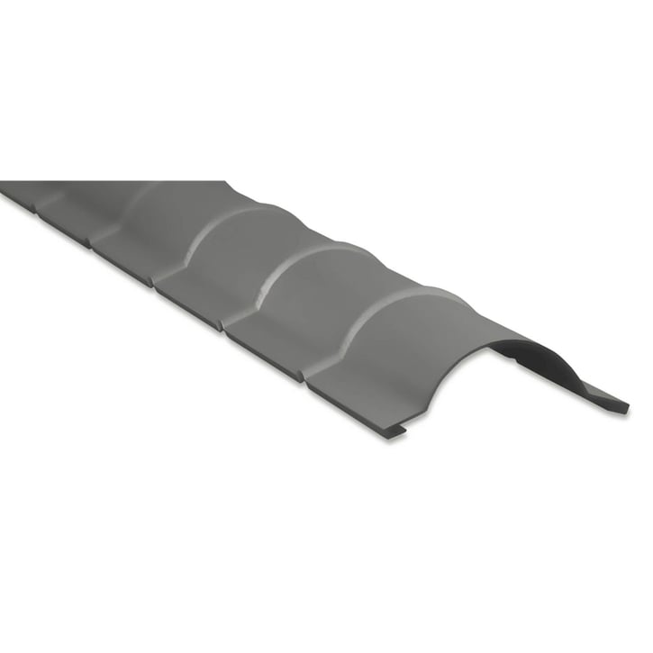 Ronde nok | 1,86 m | Staal 0,50 mm | 25 µm Polyester | 9007 - Grijs aluminiumkleurig #1