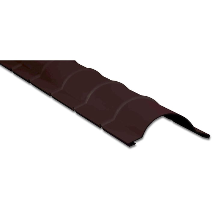 Ronde nok | 1,86 m | Staal 0,50 mm | 60 µm TTHD | 6017 - Chocoladebruin #1