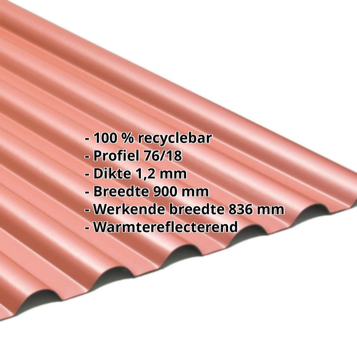 PVC profielplaat SINTRA | 77/18 | 1,20 mm | Rood metallic | 2000 mm #2
