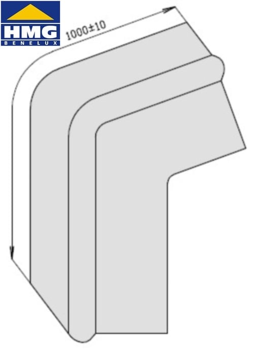 Swisspearl Geknikt windveer | Links | 20° | Terracotta #2