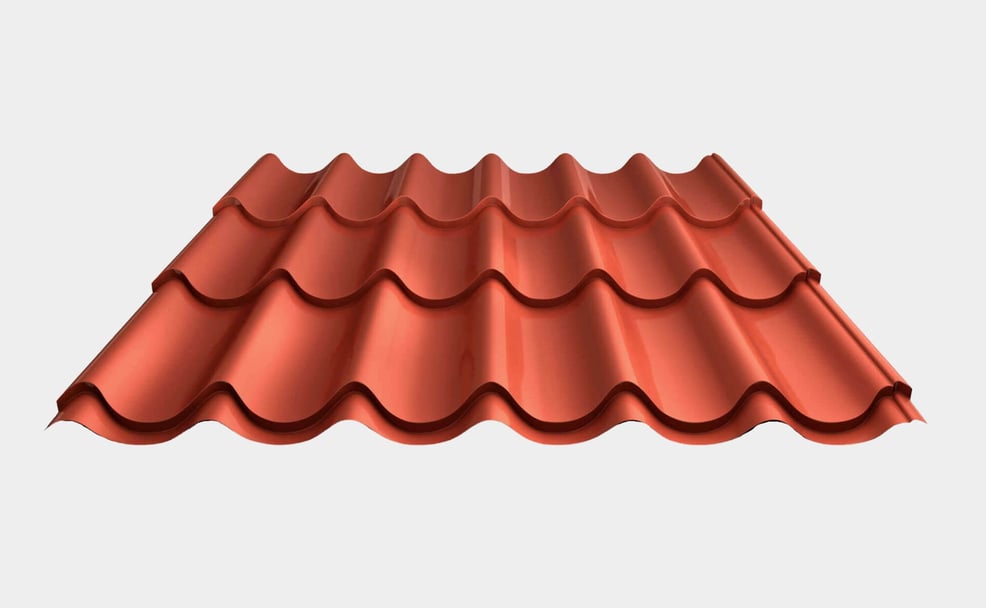Tegelrode dakpanplaten, ideaal voor dakbedekking met een traditionele uitstraling en moderne functionaliteit