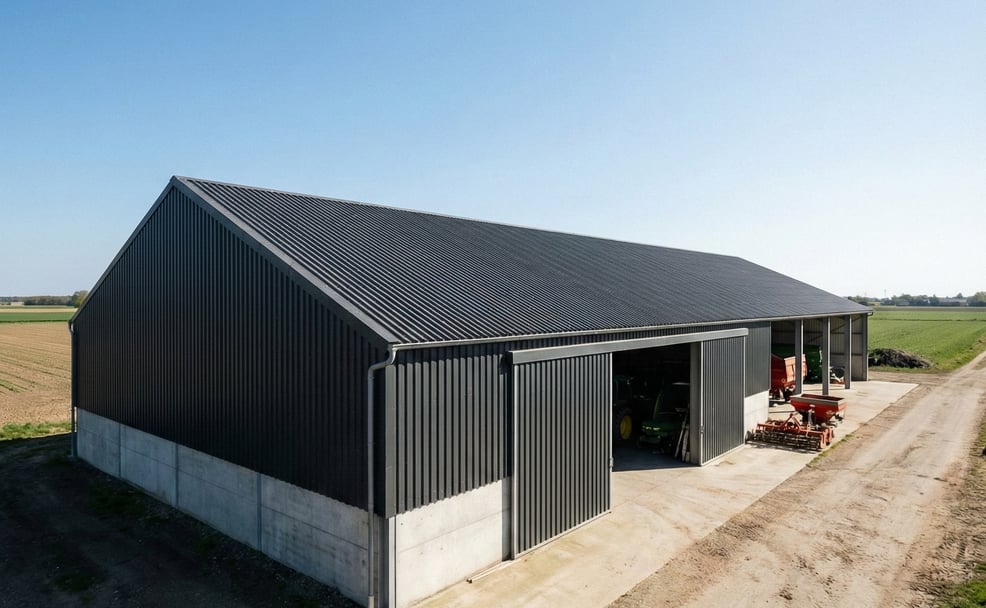 Ondoorzichtige profielplaten van gerecycled kunststof voor dak en wand