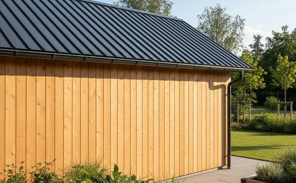 Economische schuur-bedekking met robuuste golfplaten in antraciet