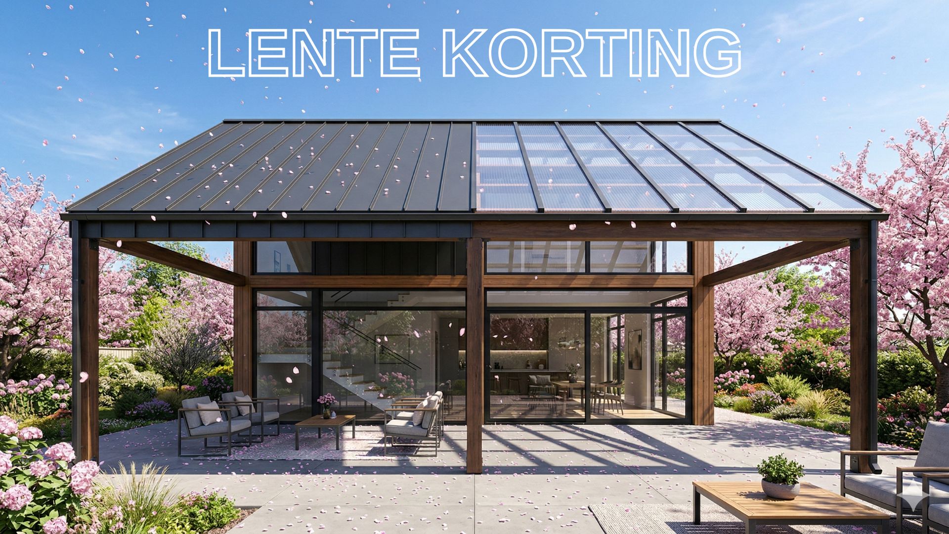 HMG winteractie banner: Besneeuwd dak en sterke prijzen voor 2026